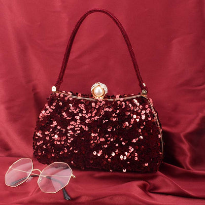 Bolsos formales de lentejuelas con patchwork