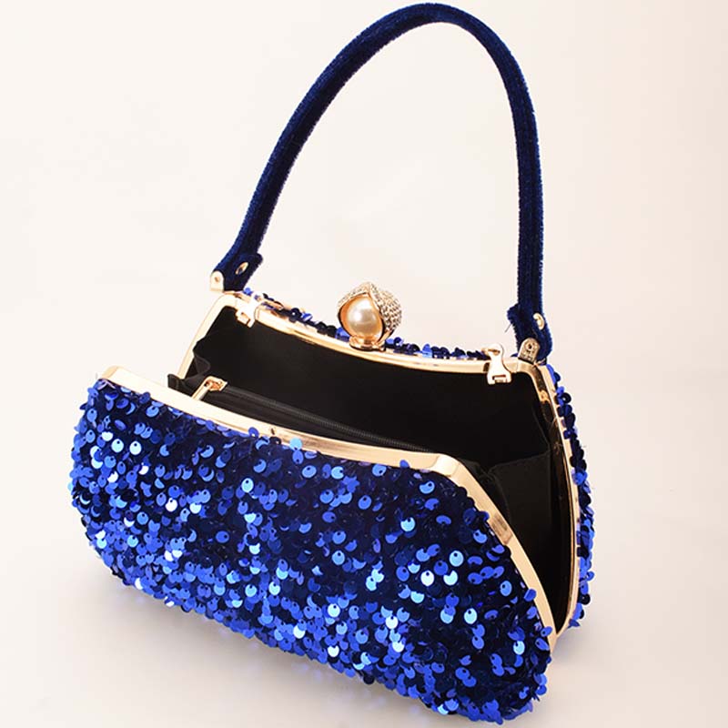 Bolsos formales de lentejuelas con patchwork