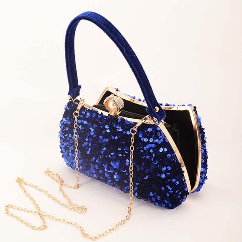Bolsos formales de lentejuelas con patchwork