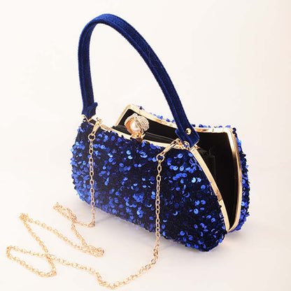 Bolsos formales de lentejuelas con patchwork