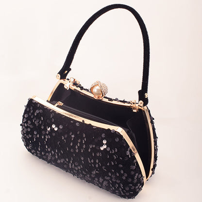 Bolsos formales de lentejuelas con patchwork
