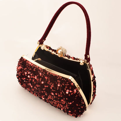 Bolsos formales de lentejuelas con patchwork