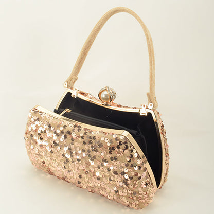 Bolsos formales de lentejuelas con patchwork