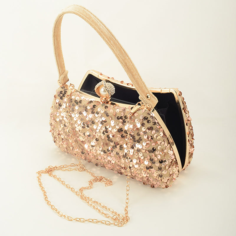 Bolsos formales de lentejuelas con patchwork
