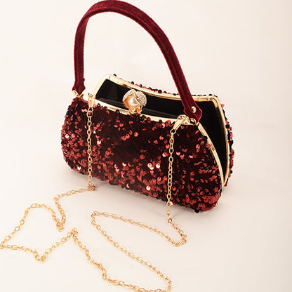 Bolsos formales de lentejuelas con patchwork