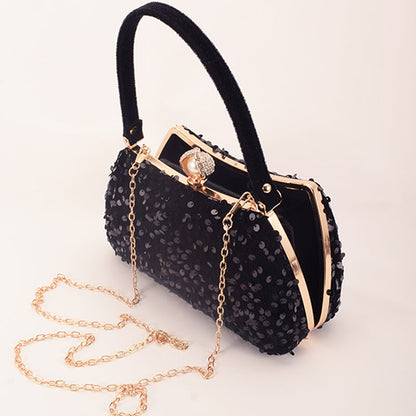 Bolsos formales de lentejuelas con patchwork