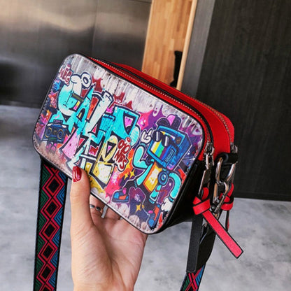 Bolsos casuales con parches de grafiti