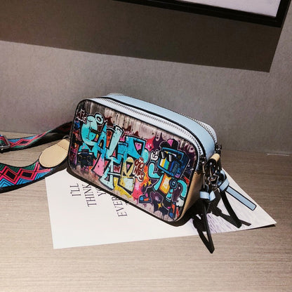 Bolsos casuales con parches de grafiti