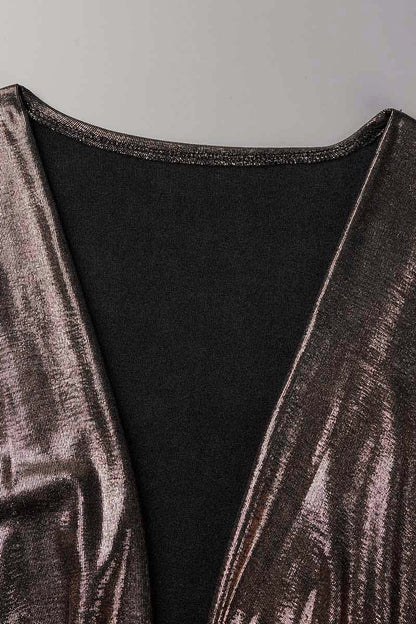 Vestidos elegantes de celebridades con escote en V, línea A y pliegues lisos (4 colores)