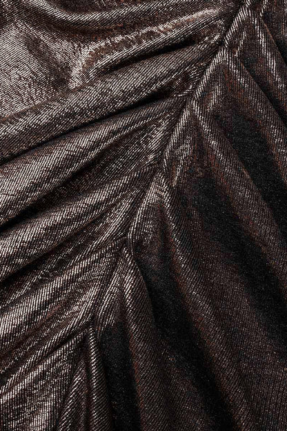 Vestidos elegantes de celebridades con escote en V, línea A y pliegues lisos (4 colores)