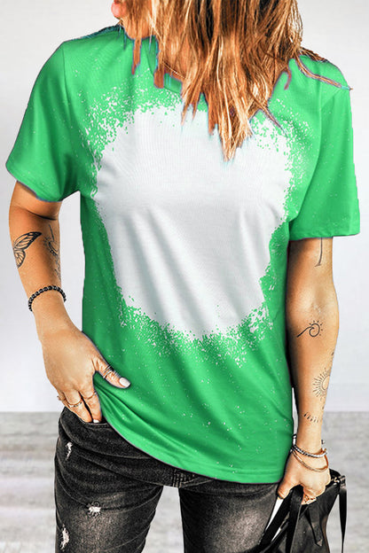 Camisetas informales con cuello redondo y estampado patchwork (6 colores)