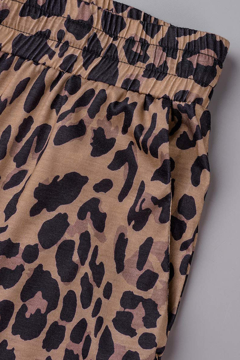 Pantalones casuales holgados con estampado de leopardo y patchwork (4 colores)