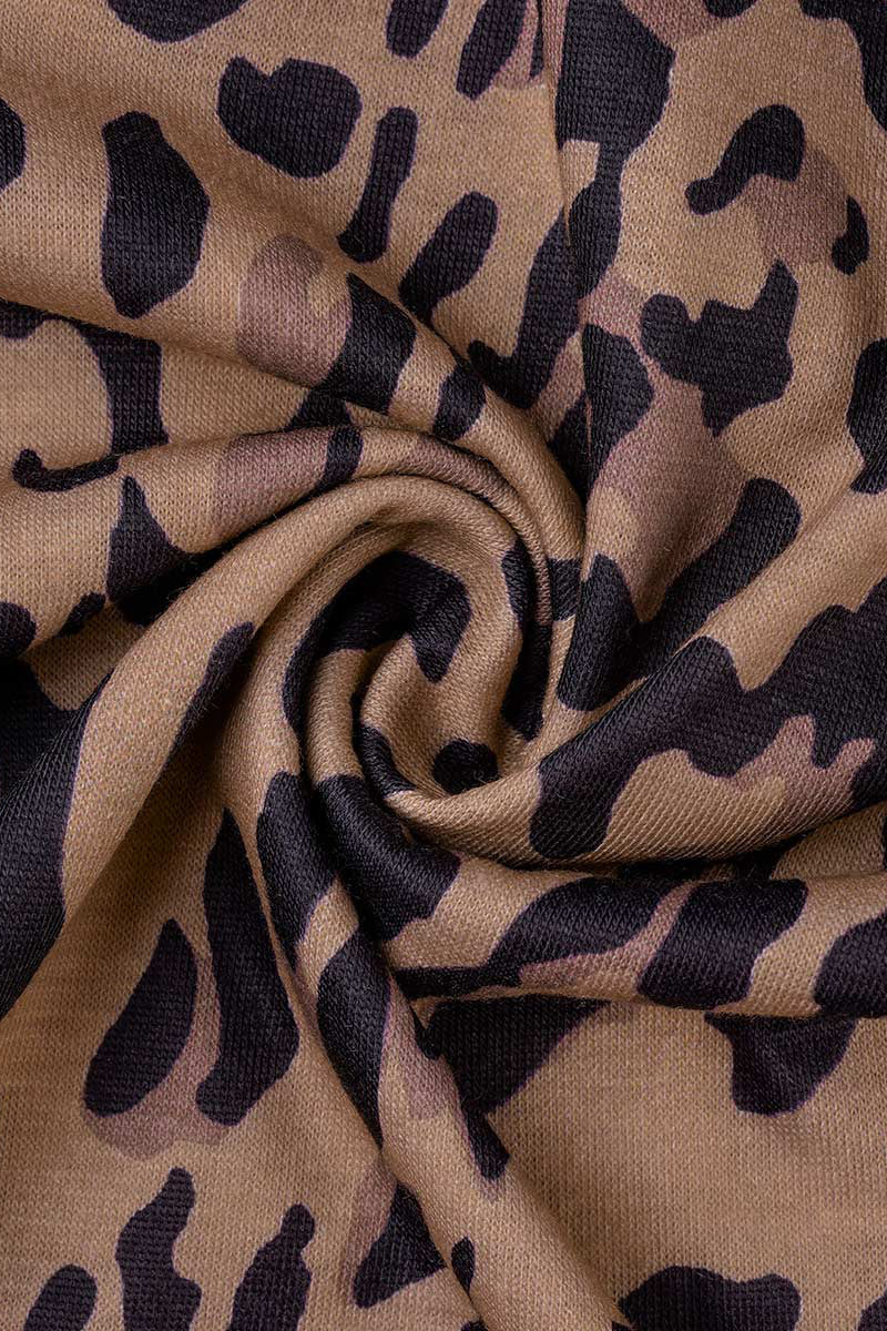 Pantalones casuales holgados con estampado de leopardo y patchwork (4 colores)