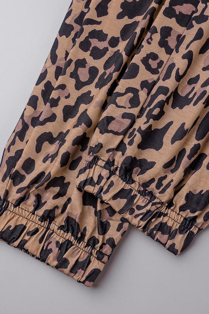 Pantalones casuales holgados con estampado de leopardo y patchwork (4 colores)