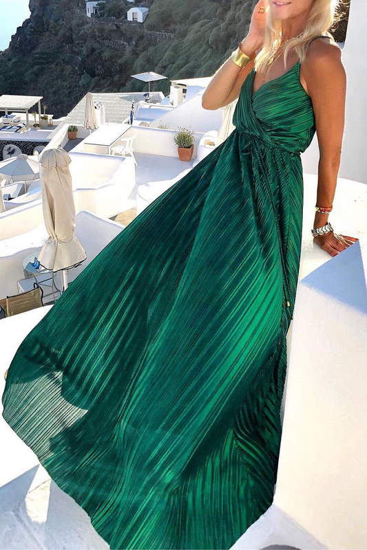 Vestidos de noche elegantes de celebridades con escote en V y frenillo liso