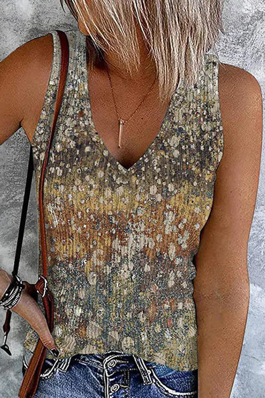 Tops vintage con cuello en V y patchwork floral (3 colores)