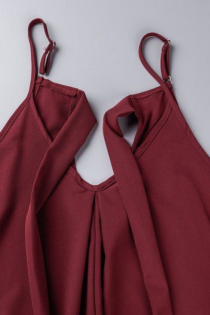 Monos casuales sueltos de color liso con cuello en V (6 colores)