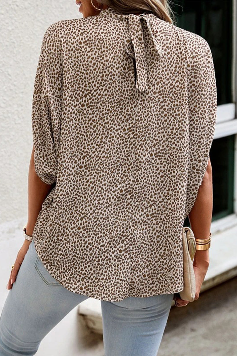 Blusas elegantes con cuello redondo y estampado de patchwork (10 colores)