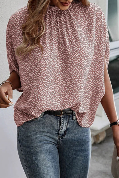 Blusas elegantes con cuello redondo y estampado de patchwork (10 colores)