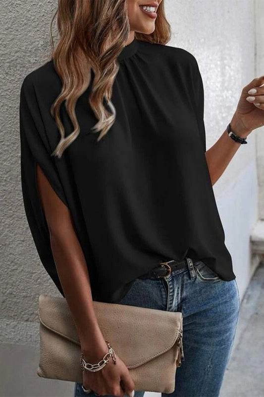 Blusas elegantes con cuello redondo y estampado de patchwork (10 colores)