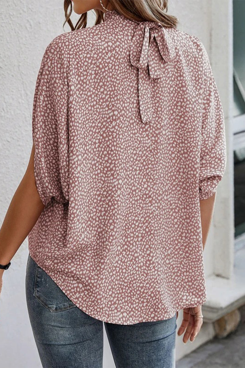 Blusas elegantes con cuello redondo y estampado de patchwork (10 colores)