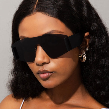 Gafas de sol informales de uso diario con diseño de patchwork liso