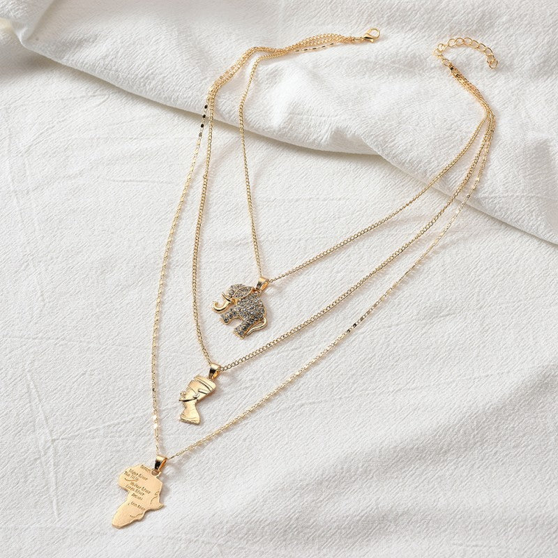 Collares casuales de patchwork lisos para uso diario