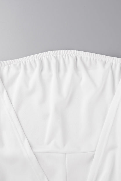 Vestidos sexis elegantes de un solo color con cinturón, escote en V y falda de un solo paso (8 colores)