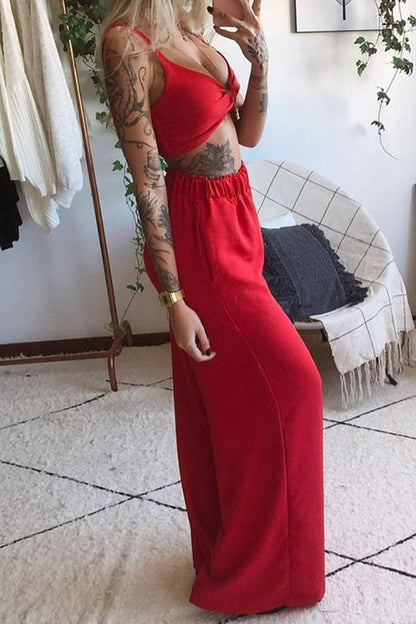Conjunto de dos piezas con cuello en V, sin mangas y estampado universitario sexy (5 colores)