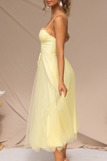 Vestidos de princesa elegantes y dulces con escote en V liso (8 colores)