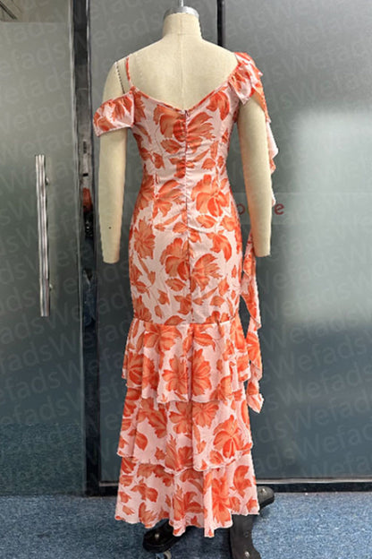 Vestido elegante y dulce con cuello en V, sin mangas y estampado de patchwork