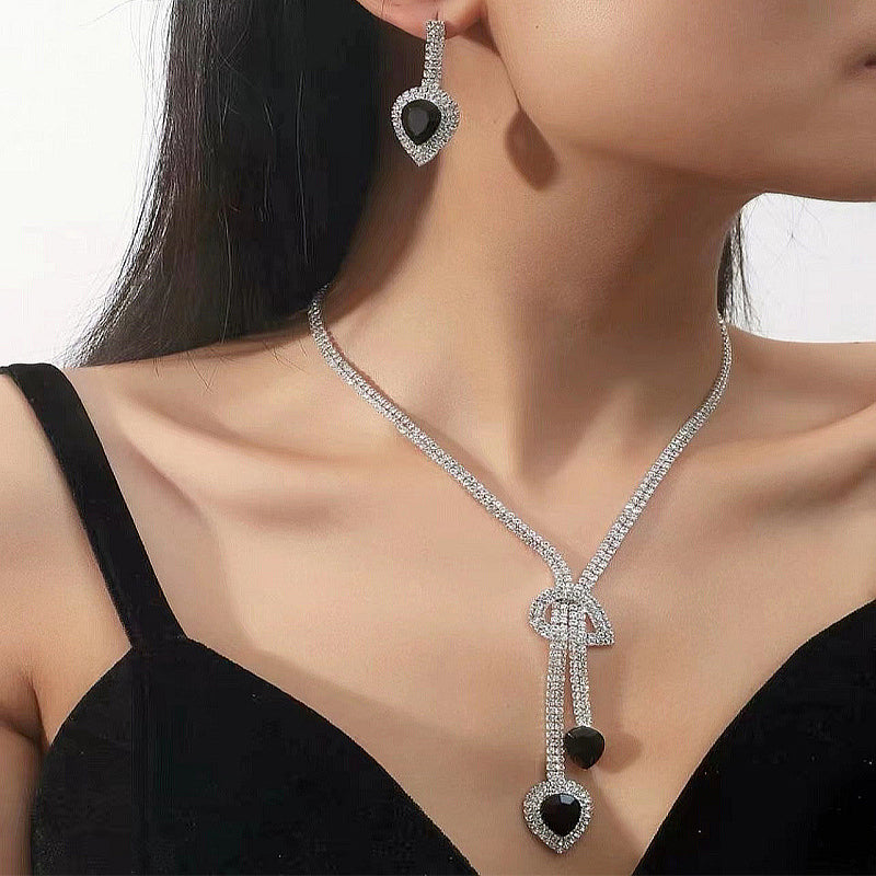 Elegant Formal Geometric Patchwork (With Necklaces &amp; Earrings)