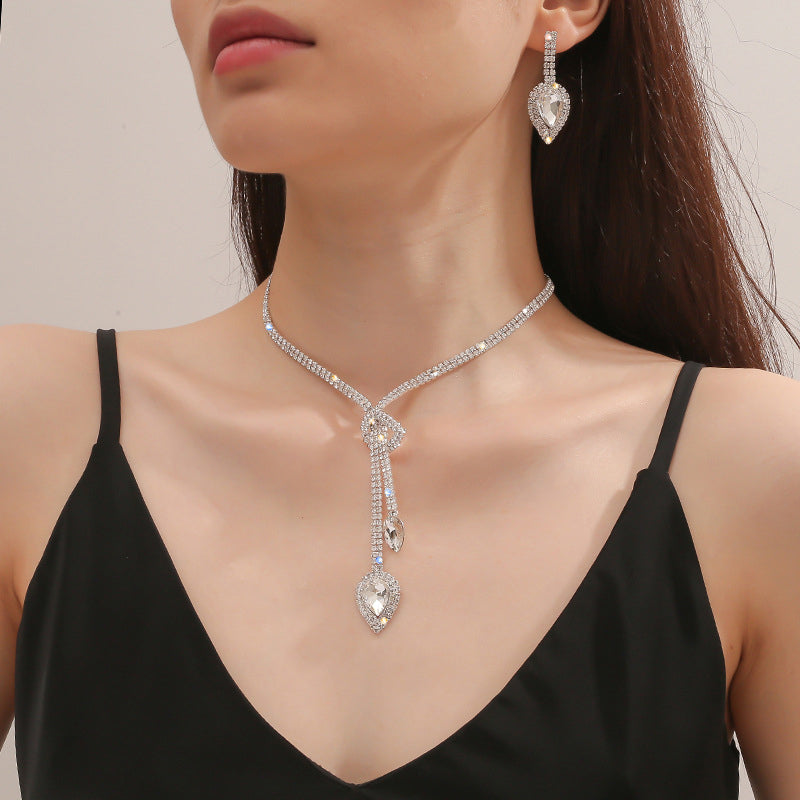 Elegant Formal Geometric Patchwork (With Necklaces &amp; Earrings)
