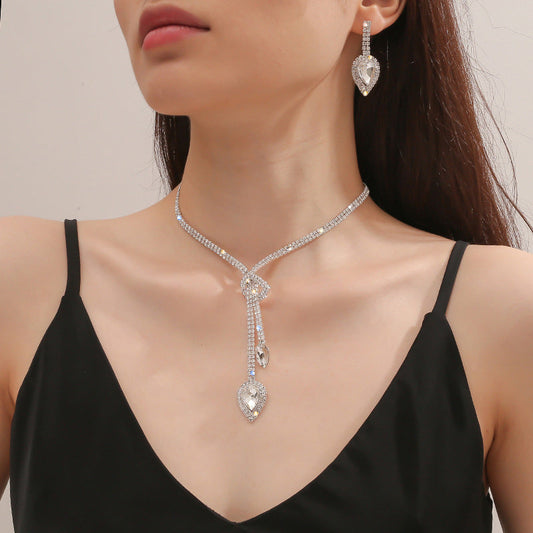 Elegant Formal Geometric Patchwork (With Necklaces &amp; Earrings)