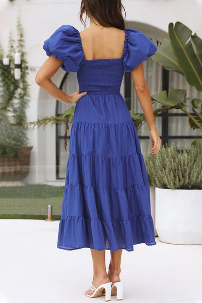 Vestidos casuales sencillos de corte A con hombros descubiertos, espalda descubierta y lisos