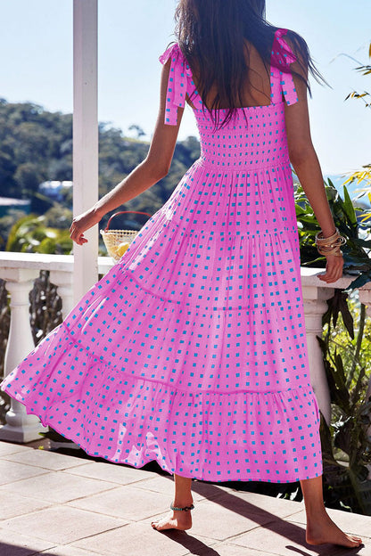 Vestidos estampados con tirantes finos, patchwork y lunares de moda urbana