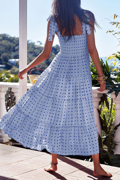 Vestidos estampados con tirantes finos, patchwork y lunares de moda urbana
