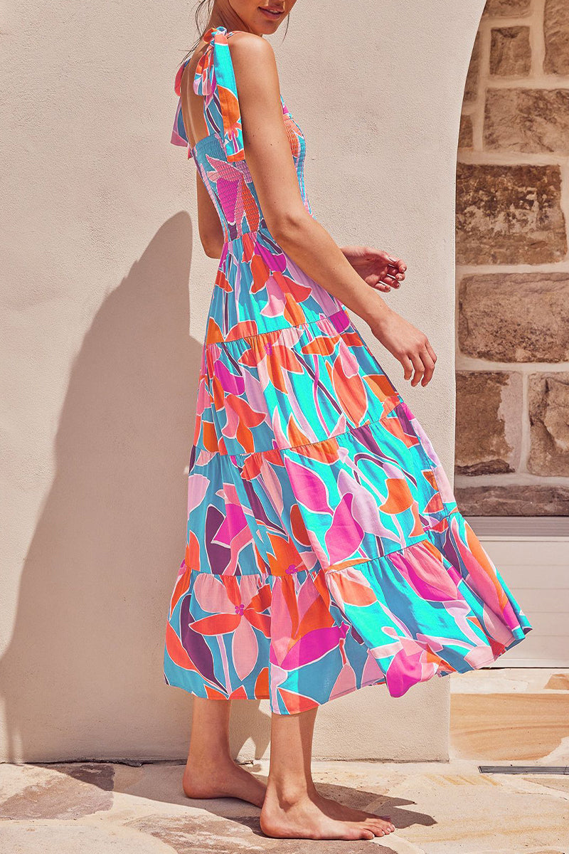 Vestidos estampados con tirantes finos y patchwork de lunares de moda urbana (22 colores)