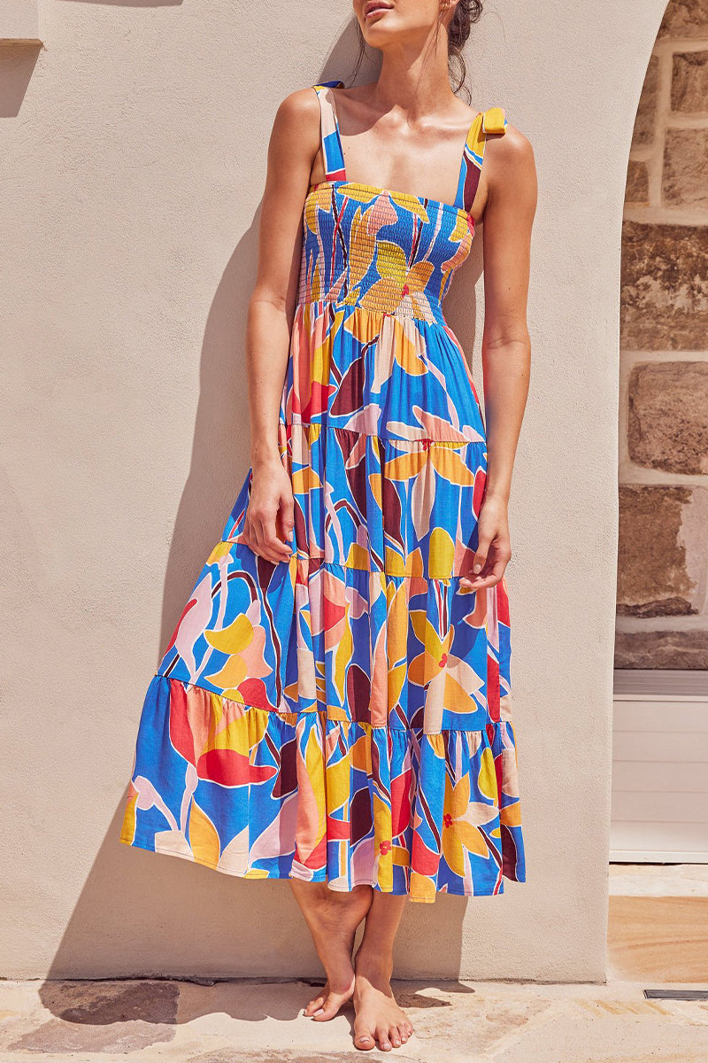 Vestidos estampados con tirantes finos, patchwork y lunares de moda urbana