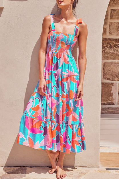 Vestidos estampados con tirantes finos, patchwork y lunares de moda urbana