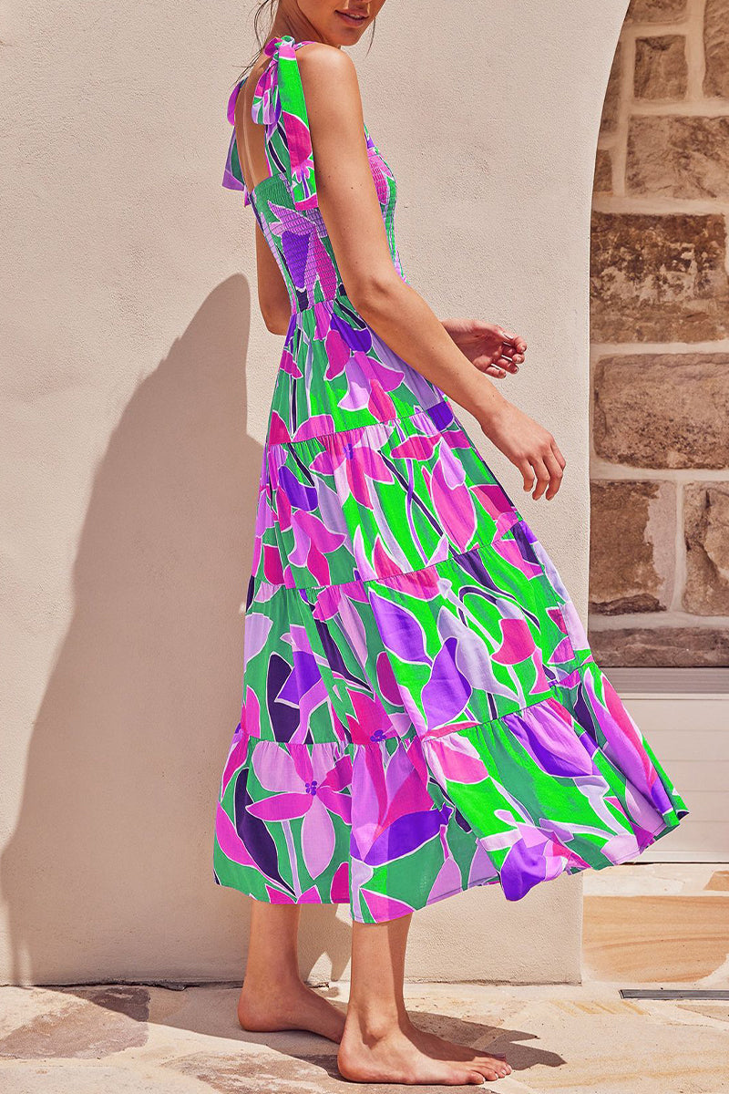 Vestidos estampados con tirantes finos, patchwork y lunares de moda urbana