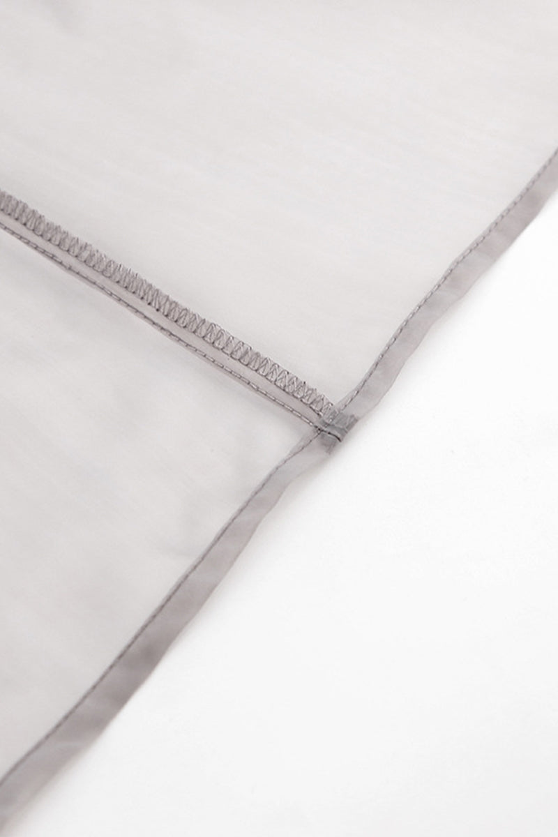 Elegantes blusas de escote en V transparente con frenillo liso