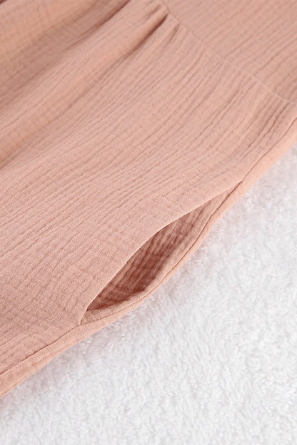 Vestidos casuales de manga larga con cuello en V y bolsillos lisos (7 colores)