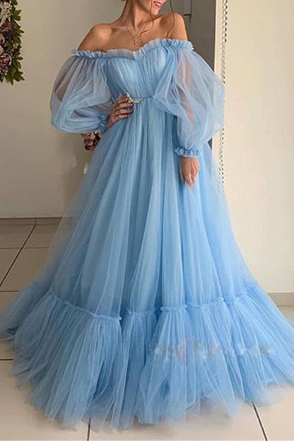 Elegante vestido de noche formal con hombros descubiertos y parches lisos (3 colores)