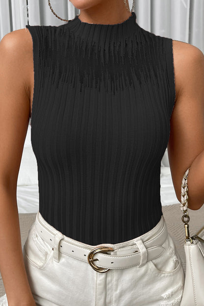 Blusa de cuello alto transparente, sencilla y sexy (8 colores)