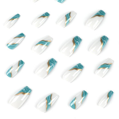 Pasta de uñas con estampado casual de patchwork