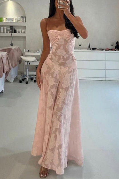 Elegante vestido de noche formal sólido transparente Vestidos