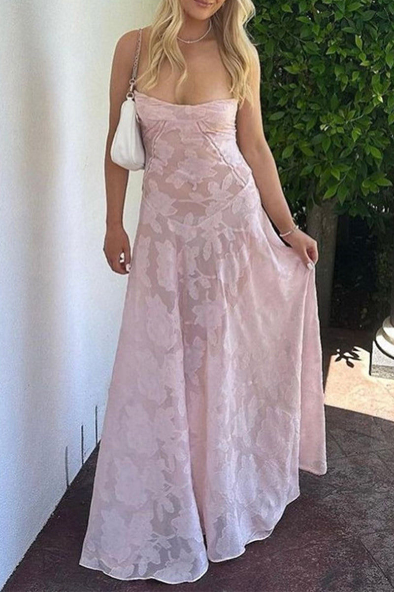 Elegante vestido de noche formal sólido transparente Vestidos