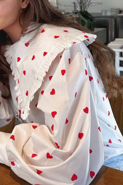 Tops con cuello Peter Pan y patchwork con estampados dulces