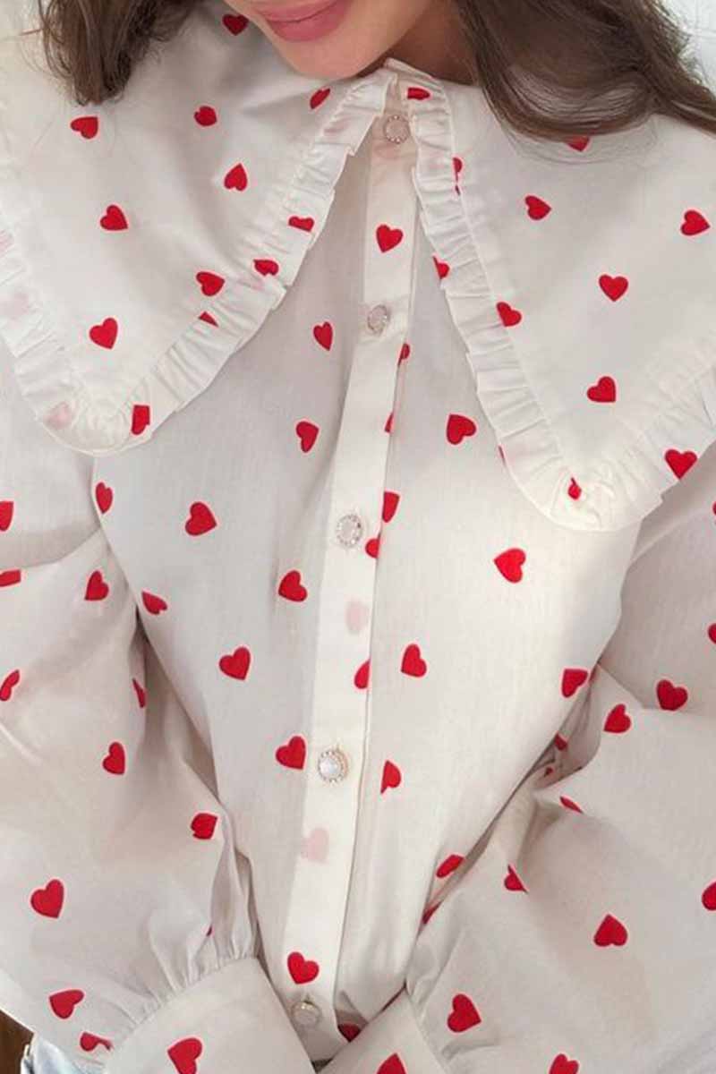 Tops con cuello Peter Pan y patchwork con estampados dulces